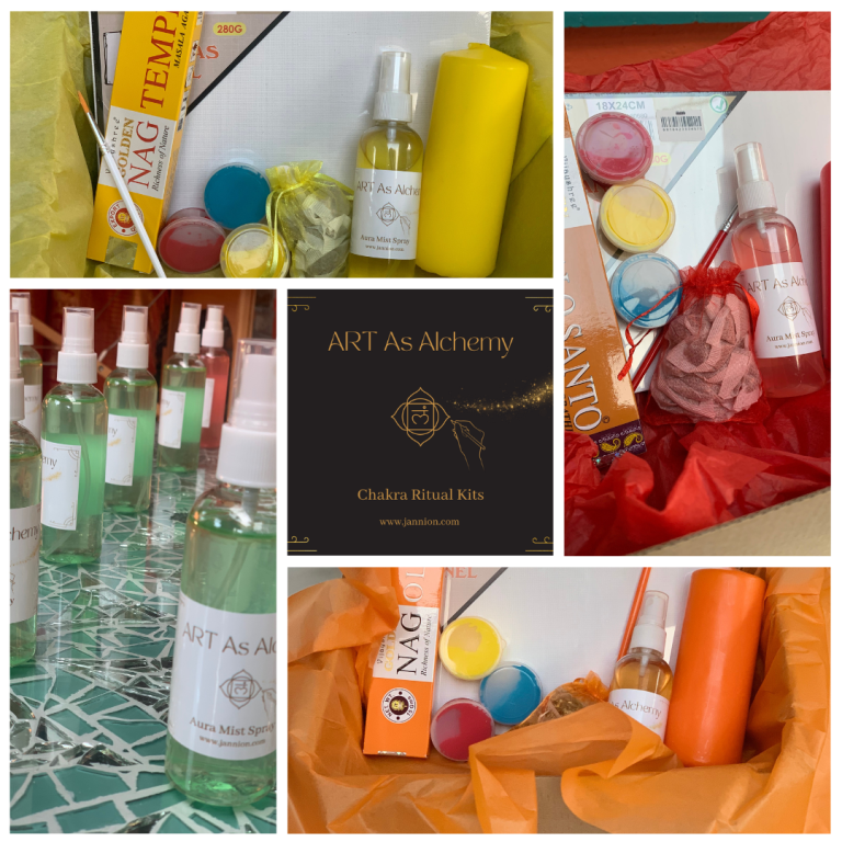 Product launch image of chakra ritual kits.